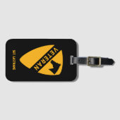 1e Cavaleriedivisie "First Team" Gepersonaliseerd Bagagelabel (Voorkant (horizontaal))