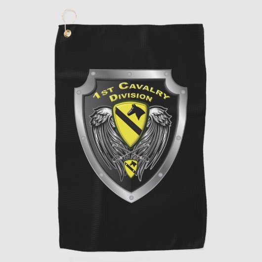 1e Cavaleriedivisie “First Team” Golfhanddoek (Voorkant)