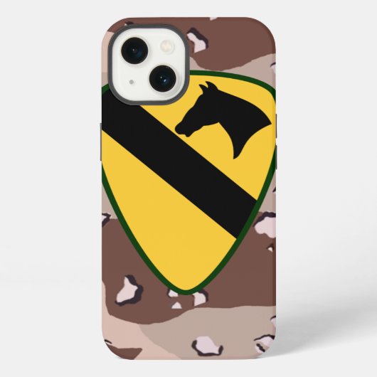 1e Cavaleriedivisie "First Team" Woestijncamouflag iPhone Hoesje (Achterkant)
