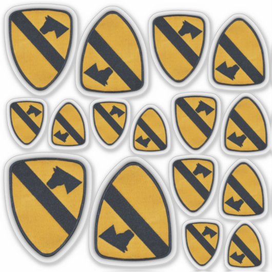 1e Cavaleriedivisie Fort Hood Air Cav Contour Sticker (Voorkant)