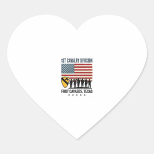 1e Cavaleriedivisie Fort Hood Vintage Militair Sh Hart Sticker