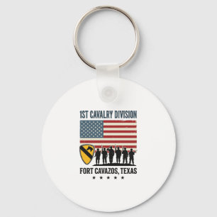 1e Cavaleriedivisie Fort Hood Vintage Militair Sh Sleutelhanger
