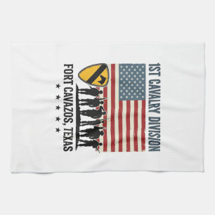 1e Cavaleriedivisie Fort Hood Vintage Militair Sh Theedoek