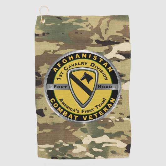 1e Cavaleriedivisie Golfhanddoek (Voorkant)
