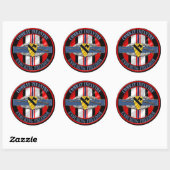 1e Cavaleriedivisie Infanterie OEF Ronde Sticker (Vel)