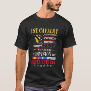 1e Cavaleriedivisie Korea Veteraan Patriottische V T-shirt
