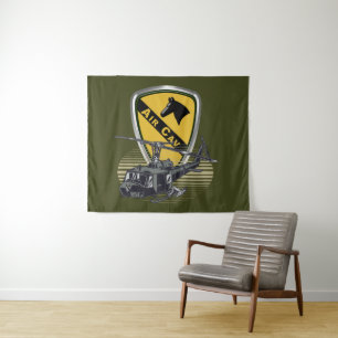 1e Cavaleriedivisie Lucht Cav Vietnam Wandkleed
