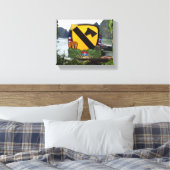 1e cavaleriedivisie Luchtcav Vietnam Oorlogsvetera Canvas Afdruk (Insitu (Slaapkamer))