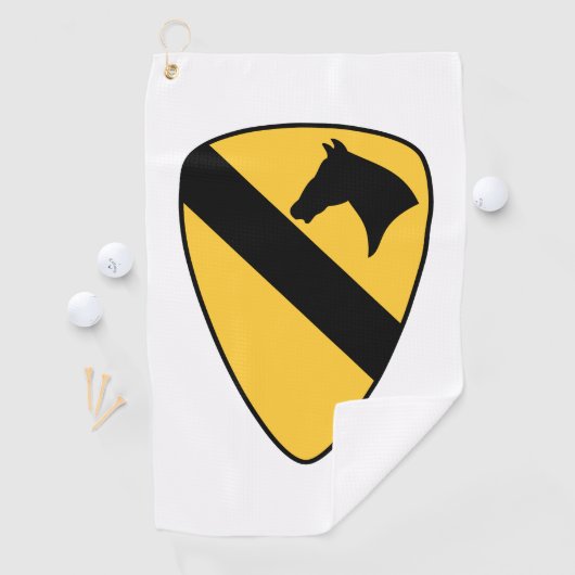 1e Cavaleriedivisie Patch Patriottisch Golfhanddoek (Insitu)