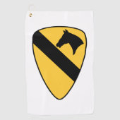 1e Cavaleriedivisie Patch Patriottisch Golfhanddoek (Voorkant)