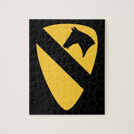 1e Cavaleriedivisie Patch Patriottisch Legpuzzel (Verticaal)