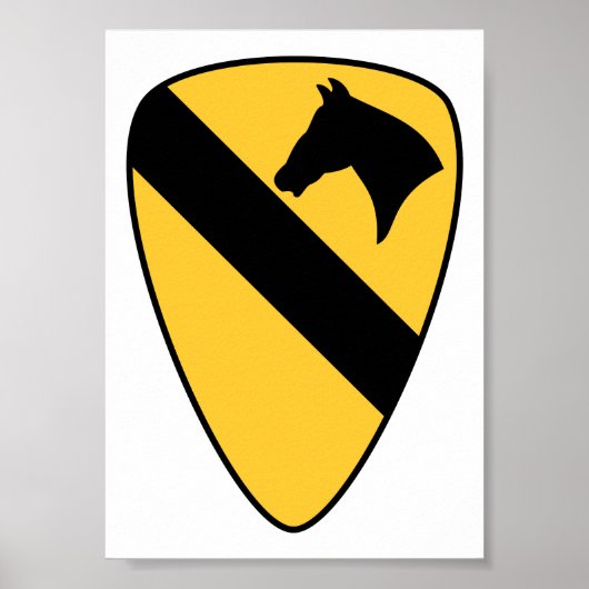 1e Cavaleriedivisie Patch Patriottisch Poster (Voorkant)