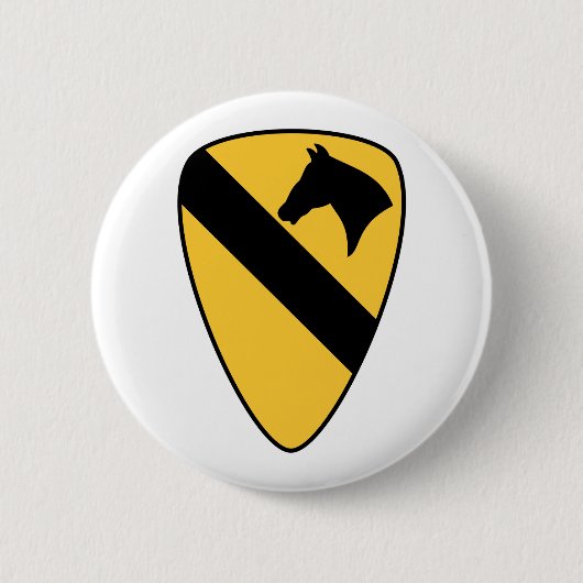 1e Cavaleriedivisie Patch Patriottisch Ronde Button 5,7 Cm (Voorkant)