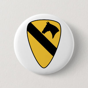 1e Cavaleriedivisie Patch Patriottisch Ronde Button 5,7 Cm