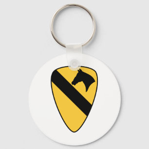 1e Cavaleriedivisie Patch Patriottisch Sleutelhanger