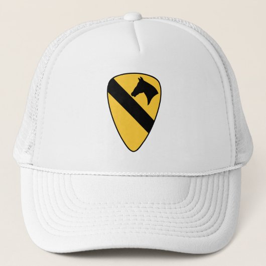 1e Cavaleriedivisie Patch Patriottisch Trucker Pet (Voorkant)