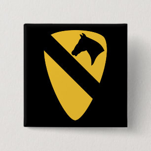 1e Cavaleriedivisie Patch Patriottisch Vierkante Button 5,1 Cm