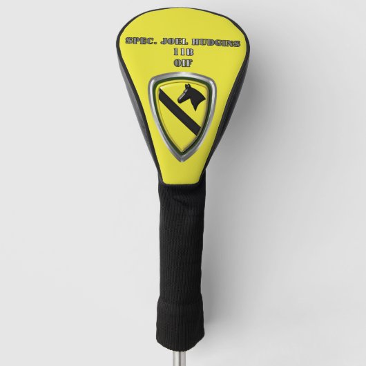 1e Cavaleriedivisie Spc Hudgens Golfheadcover (Voorkant)