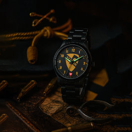 1e Cavaleriedivisie Veteraan Zwart Horloge