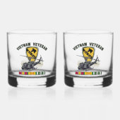 1e Cavaleriedivisie Vietnam Air Cav Whisky Glas (Voorkant)