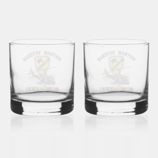 1e Cavaleriedivisie Vietnam Air Cav Whisky Glas (Achterkant)