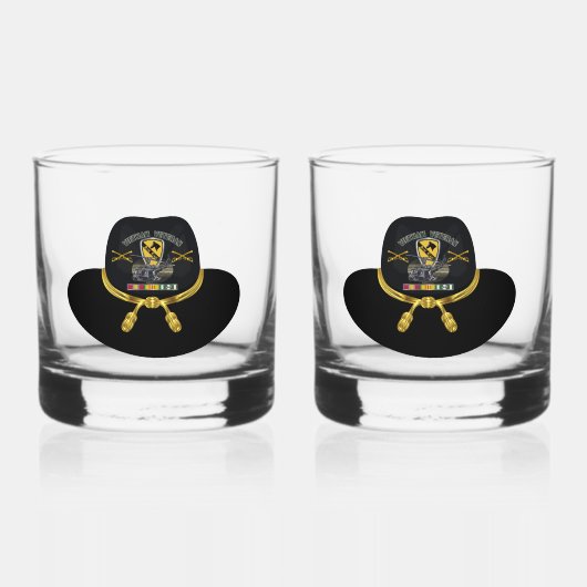 1e Cavaleriedivisie Vietnam Air Cav Whisky Glas (Voorkant)