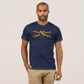 1e Cavalry Crossed Sabers T-shirt (Voorkant volledig)