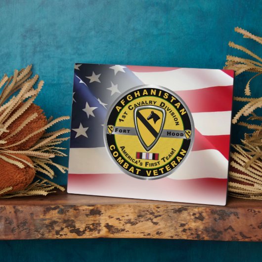 1e Cavalry divisie Afghanistan Veteraan Fotoplaat (Zijkant)