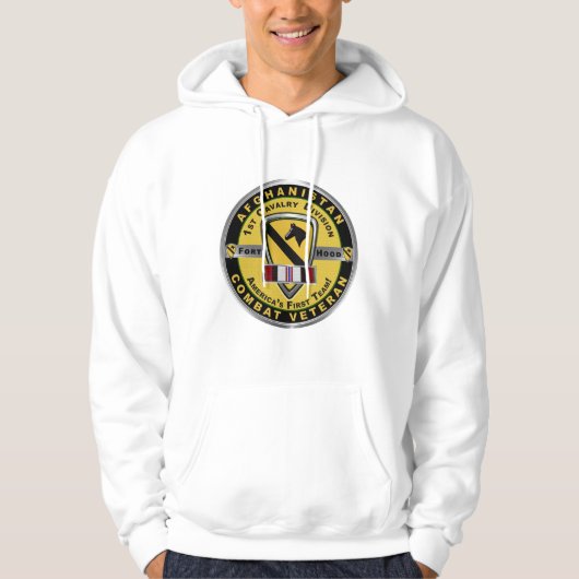 1e Cavalry divisie Afghanistan Veteraan Hoodie (Voorkant)