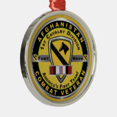 1e Cavalry divisie Afghanistan Veteraan Metalen Ornament (Rechts)