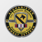 1e Cavalry divisie Afghanistan Veteraan Raamsticker (Vel)
