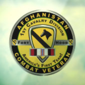 1e Cavalry divisie Afghanistan Veteraan Raamsticker (Vel 3)