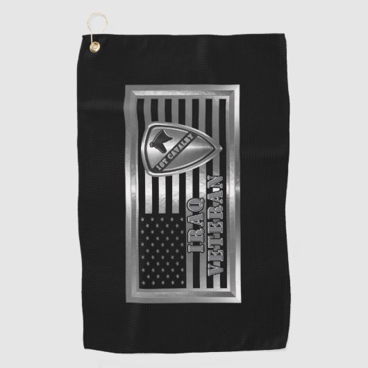 1e Cavalry divisie Irakveteraan Golfhanddoek (Voorkant)