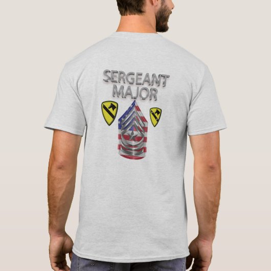 1e Cavalry divisie sergeant-majoor T-shirt (Achterkant)