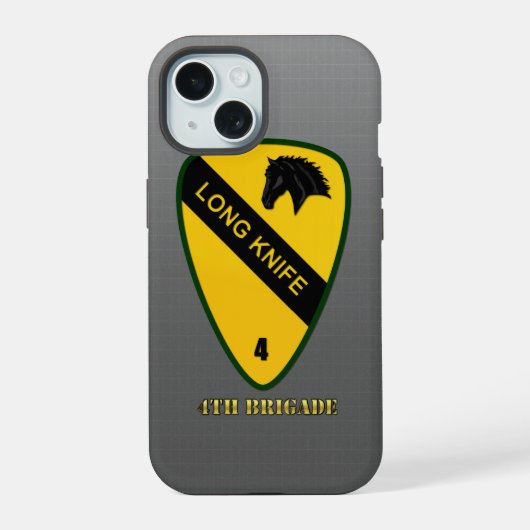 1e Cavalry Division, 4e Brigade iPhone Case iPhone 15 Case (Achterkant)