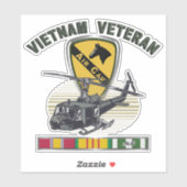 1e Cavalry Division Air Cav Vietnam Sticker (Vel)