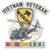 1e Cavalry Division Air Cav Vietnam Sticker (Voorkant)