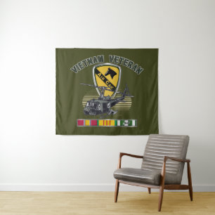 1e Cavalry Division Air Cav Vietnam Wandkleed