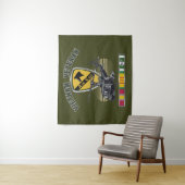 1e Cavalry Division Air Cav Vietnam Wandkleed (In situ)