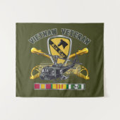 1e Cavalry Division Air Cav Vietnam Wandkleed (Voorkant (horizontaal))