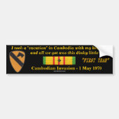 1e Cavalry Division Cambodian Vacation Bumpersticker (Voorkant)