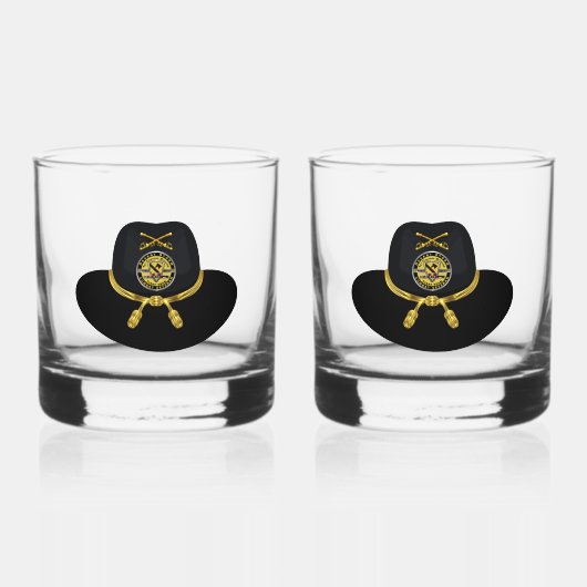 1e Cavalry Division Desert Storm Whisky Glas (Voorkant)