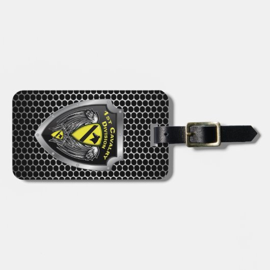 1e Cavalry Division "First Team" Bagagelabel (Voorkant horizontaal)