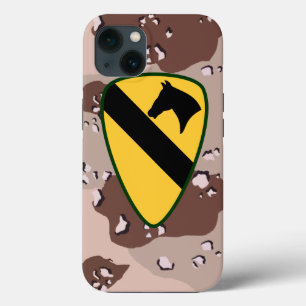1e Cavalry Division "First Team" Desert Camo iPhone 13 Hoesje