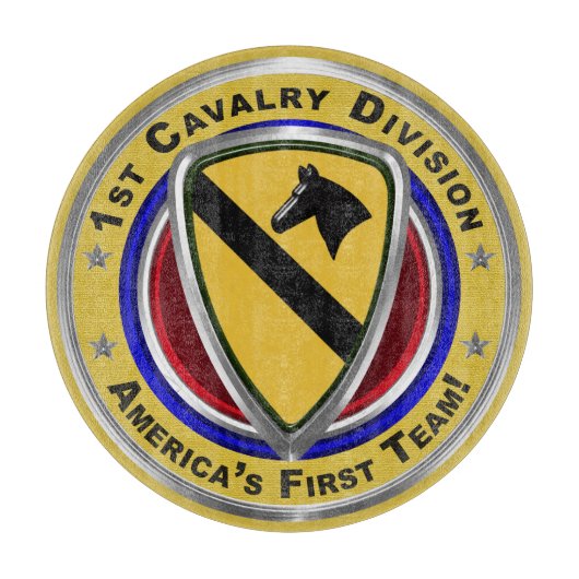 1e Cavalry Division "First Team" Snijplank (Voorkant)