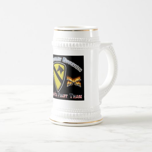 1e Cavalry Division Gift Stein Bierpul (Voorkant rechts)