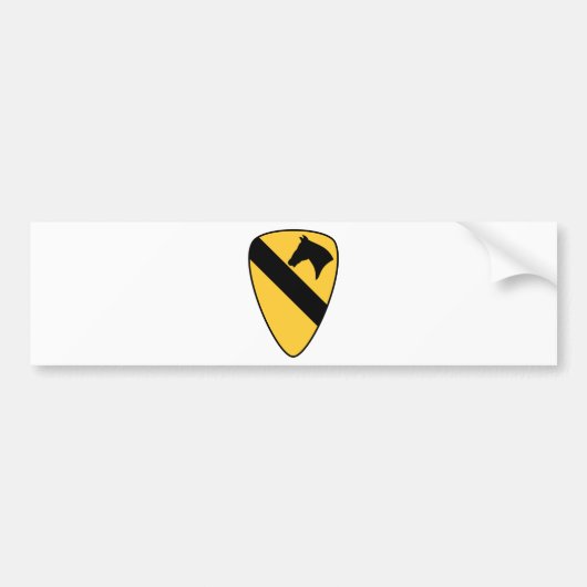 1e Cavalry Division Patriotic Patch Bumpersticker (Voorkant)
