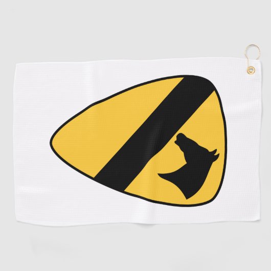 1e Cavalry Division Patriotic Patch Golfhanddoek (Horizontaal)