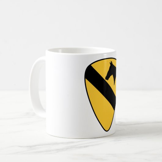 1e Cavalry Division Patriotic Patch Koffiemok (Voorkant links)