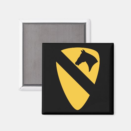 1e Cavalry Division Patriotic Patch Magneet (Voorkant / Achterkant)